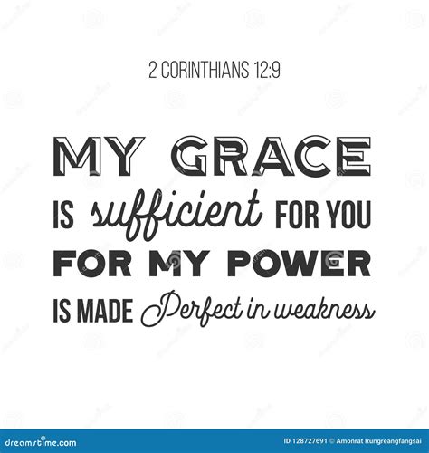 Biblical Phrase from 2 Corinthians 12:9, My Grace is Sufficient Stock Vector - Illustration of ...