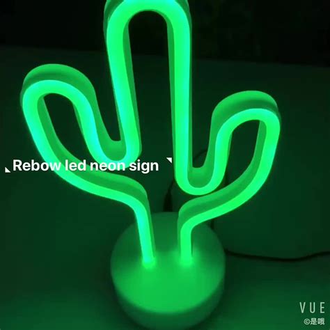 Top Selling Desktop Decorative Led Cactus Neon Lamp Light Custom Neon