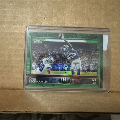 Odell Beckham Jr Topps Chrome Green Refractor Ny Giants The