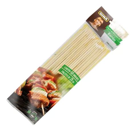 Espetos De Bambu Cm Para Churrasco Unidades Mercadolivre