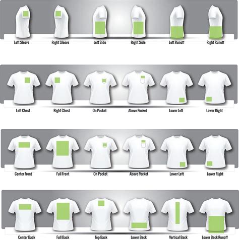 T Shirt Print Areas Impressionz Printing Screen Printing Shirts