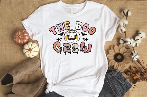 The Boo Crew Halloween T Shirt Designs Graphic By Rokon Design Bundle