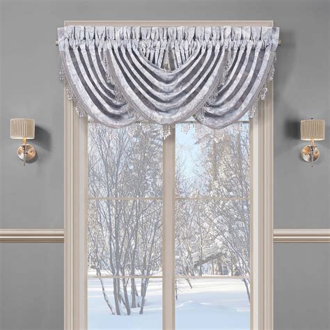 J Queen New York Iceland Powder Blue Waterfall Window Valance Latest