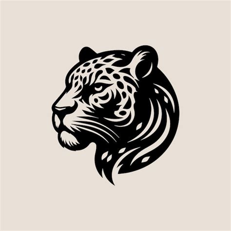 Ilustración de vector de cabeza de leopardo aislada sobre fondo blanco