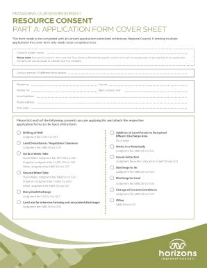 Fillable Online Application For Resource Consent Discharge To Land