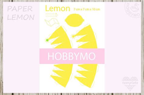 Paper Lemon 3d Papercraft Template Hobbymo