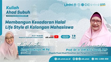 Membangun Kesadaran Halal Life Style Di Kalangan Mahasiswa Prof Dr