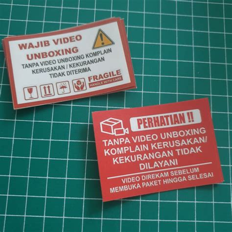 Jual Sticker Unboxing Paket Wajib Video Pcs Shopee Indonesia