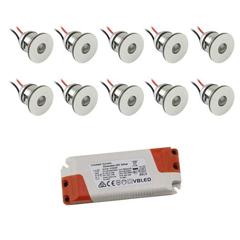 Mini Spotlights Set Of W Mini Led Recessed Spotlights Warm White