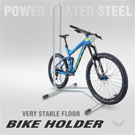 Heavy Bicycle L Type Coated Steel Display Floor Rack Mountain Bike Rack