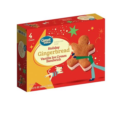 Walmart is Selling Gingerbread and Christmas Tree Ice Cream Sandwiches Just in Time for the Holidays