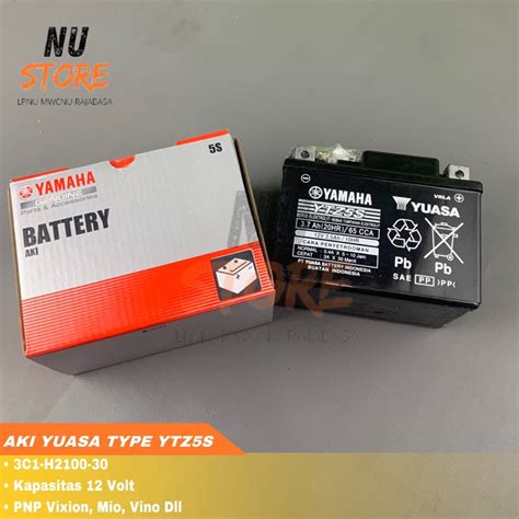 Jual AKI YUASA YTZ5S Original Yamaha 3C1 H2100 30 Shopee Indonesia