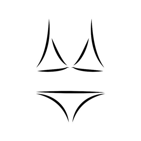 Trajes de baño o bikini icono aislado sobre fondo blanco Vector Premium