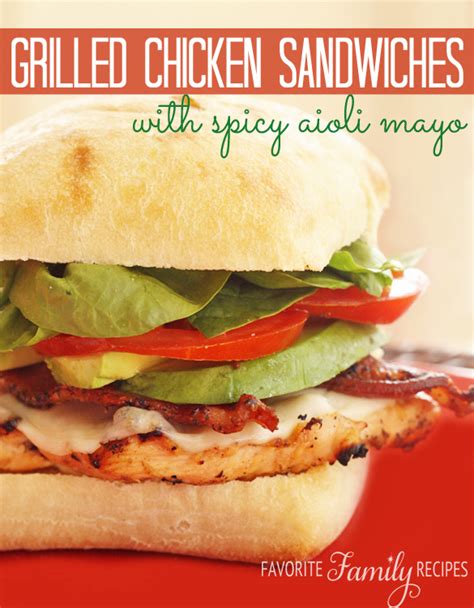 Karrissas Kitchen Grilled Chicken Sandwiches With Spicy Aioli Mayonnaise