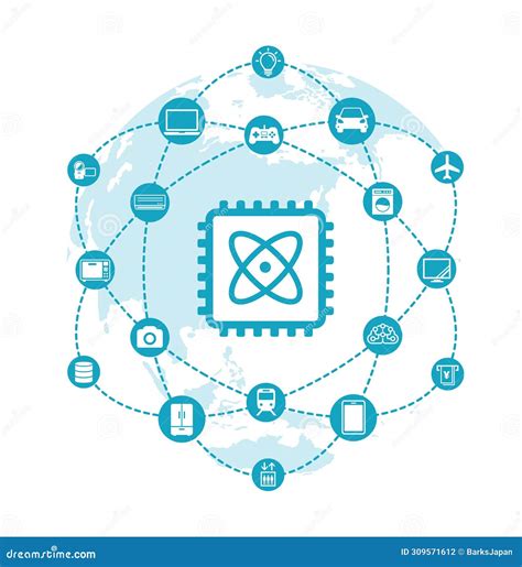 Vector Illustration of a Semiconductor and Its Applications Stock ...