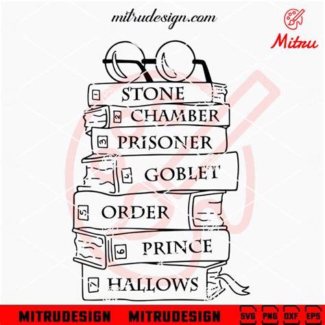 Harry Potter Books Svg Wizarding Book Svg Png Dxf Eps Cut Files