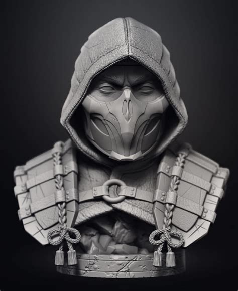 Stl Scorpion Bust Mortal Kombat 11 3d Model 3d Printable Cgtrader