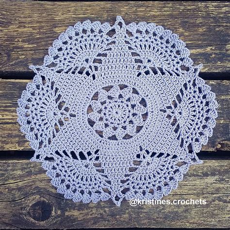 Ravelry Sunset Flower Doily Pattern By Kristines Crochets