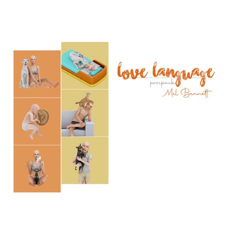 Mel Bennett Sims 4 Love Language Posepack Love Languages Sims 4 Sims