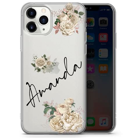 Personalised Phone Cases Transparent Phone Case Custom Name Etsy