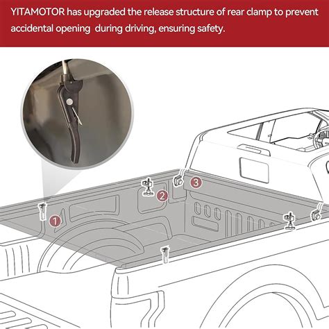 Yitamotor® Soft Tri Fold Truck Bed Tonneau Cover Compatible With 2022 Yitamotor