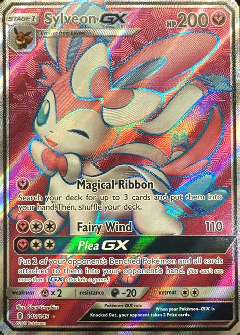 Sylveon GX 2017 Sun Moon Guardians Rising 140 145 Holo Full Art