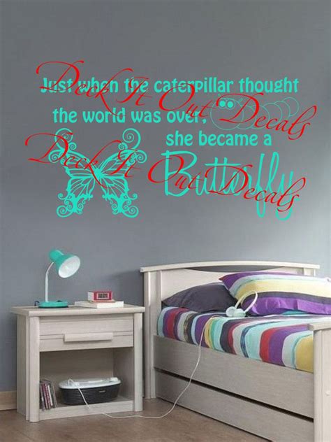 Just When The Caterpillar Thought The World Was Over She Etsy Vinyl Wall Decals Decal