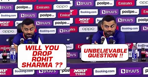 Virat Kohli Laughs Off A Journalist Asking To Replace Rohit Sharma With