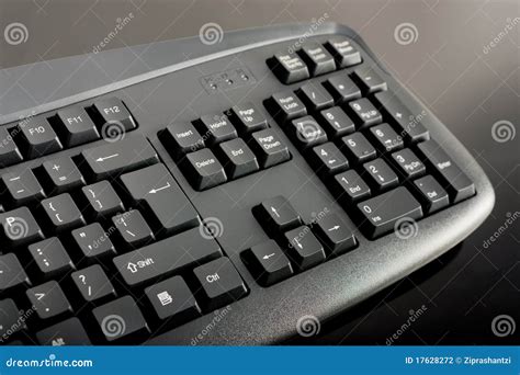 Close Up Of Black Keyboard Stock Photo Image Of Equipment 17628272