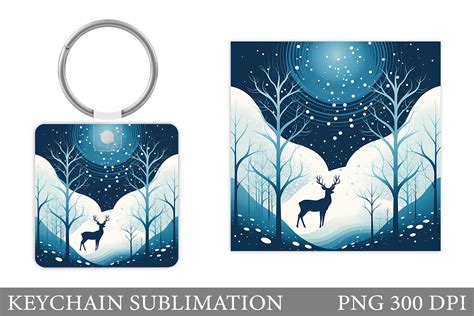 Winter Keychain Reindeer Keychain Graphic By Shishkovaiv Creative