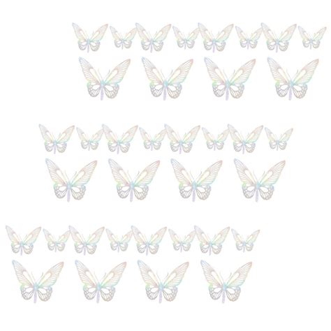 36 Pcs Butterfly Decorative Wall Sticker Paper Cake Decoration Metal Trim Ebay