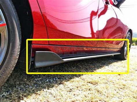 Painted For Mazda Mazda Th Bp Hatchback Side Skirt Extension