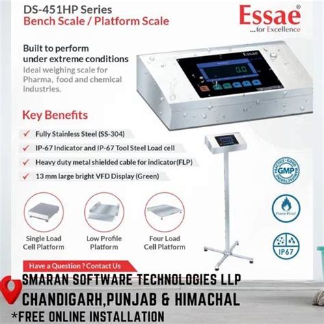 Fully Stainless Steel Essae Ds Platform Scale For Weighing At Best