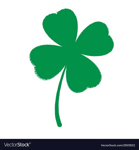 Four Leaf Shamrock Royalty Free Vector Image Vectorstock