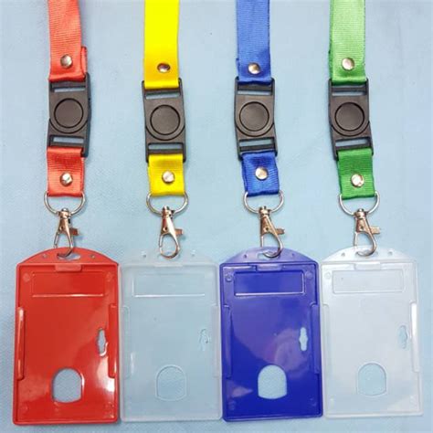 Jual Set Lanyard Nilon 2cm Tempat Id Card Polos Shopee Indonesia