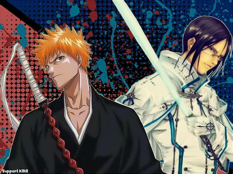 Hd Wallpaper Bleach Ichigo Kurosaki Uryu Ishida Wallpaper Flare