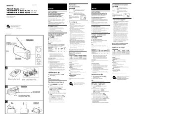 Sony ICF 704 Bruksanvisning Manualzz