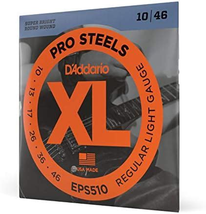 Encordoamento Para Guitarra 010 046 D Addario XL Pro Steels EPS510