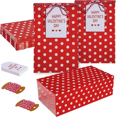 Amazon Aisungoo Pcs Valentines Day Gift Bags With Cards For