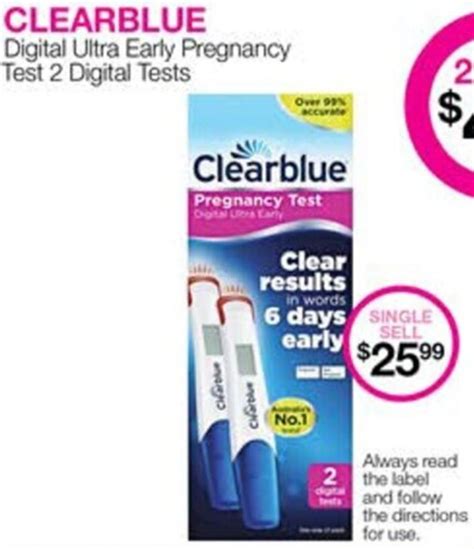 Clearblue Digital Ultra Early Pregnancy Test 2 Digital Tests Offer At Priceline