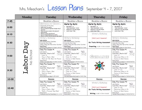 Lesson Plans First Grade Ppt