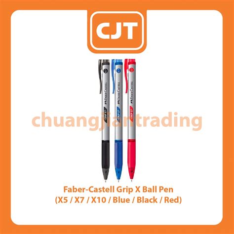 Faber Castell Grip X Ball Pen X5 X7 X10 Blue Black Red