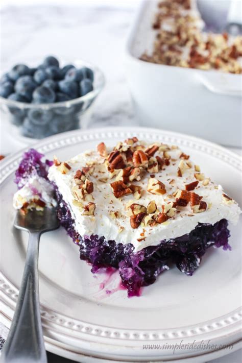 Blueberry Jello Salad Simplesidedishes