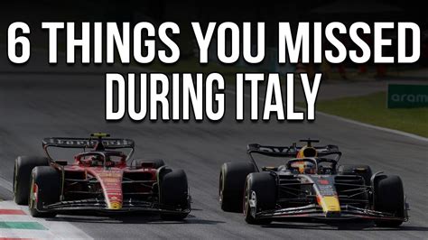 6 THINGS YOU DIDNT NOTICE F1 2023 Italian Grand Prix YouTube