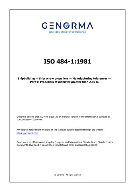 ISO 484-1:1981