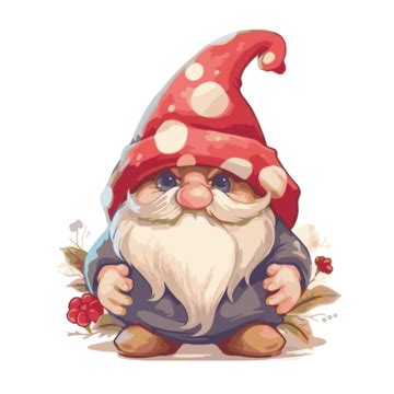 Cute Christmas Gnome Vector Sticker Clipart An Illustration Of Gnome