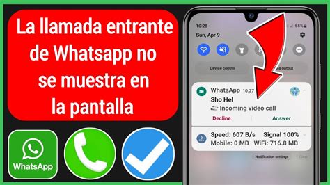 Como Arreglar La Llamada Entrante De Whatsapp No Se Muestra En La