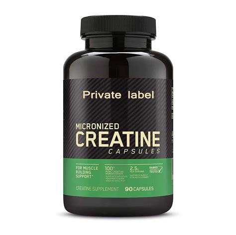 Private Label Micronized Creatine Monohydrate Capsules Amino Acids Pre