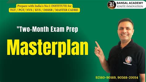 Two Month Exam Prep Masterplan TGT PGT NVS KVS DSSSB Master