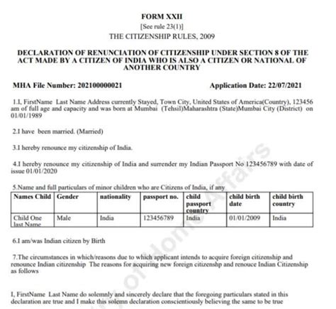 Renunciation Of Indian Citizenship Or Surrender Of Indian Passport